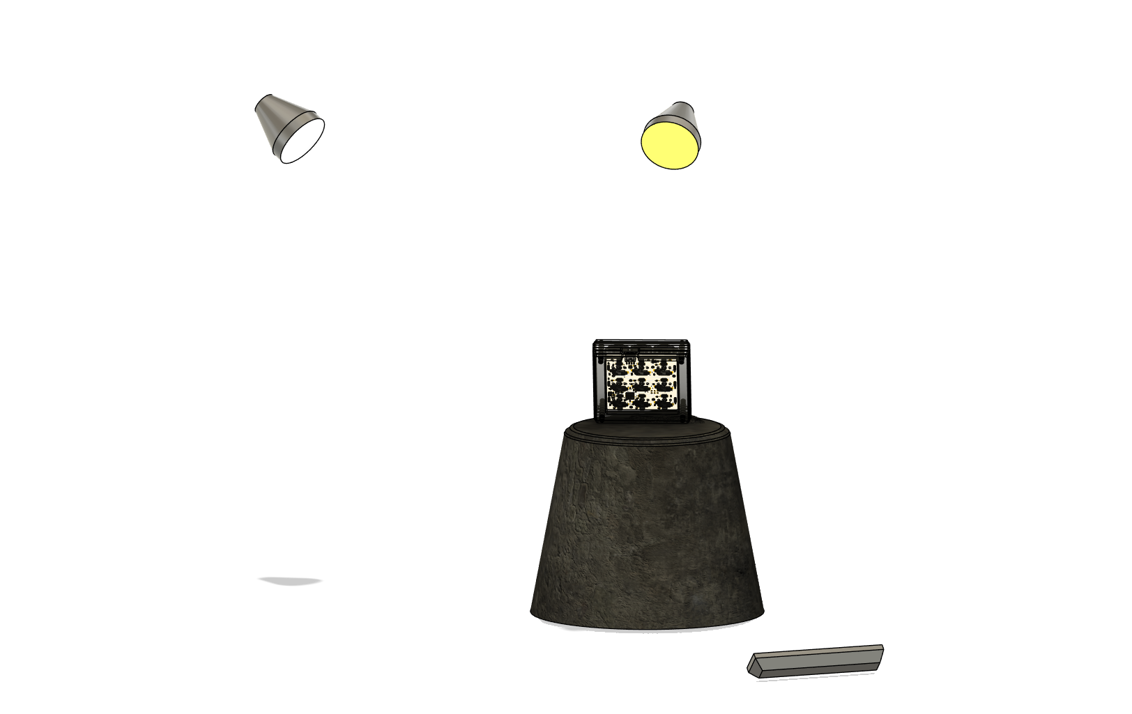 Example of a lighting setup with custom lamps